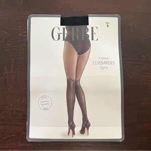 NEW!!Gerbe Limited Edition Black High-Thigh Effect Tights - Made in France🇫🇷